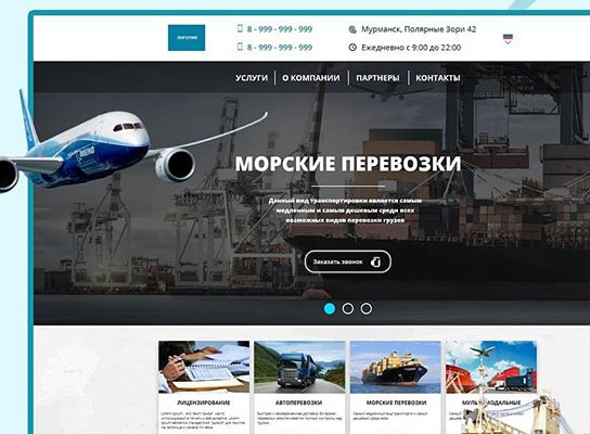 Дизайн сайта для компании 'Skyfish'